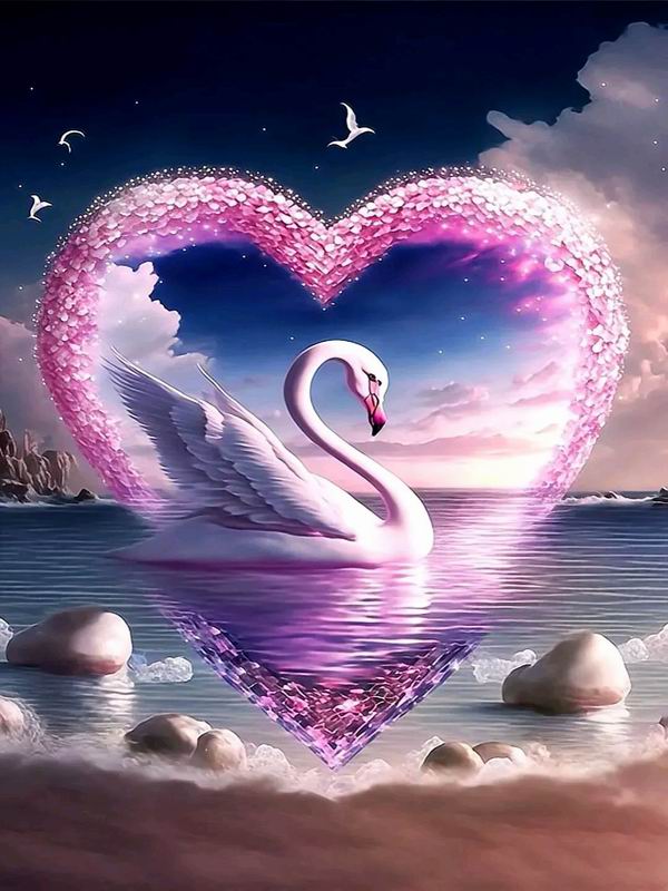 Love Swan Lake Diamond Painting New Arrivals Animals Flower Diy Full Square Round Drill Rhinestone Embroidery Rose Mosaic Cross Stitch Kits Wall Decor