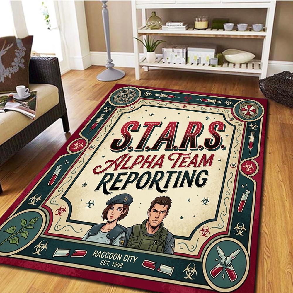 Resident Evil Bedroom Carpet, Living Room Use, Home Decor Cool Movie Mat Play Floor Mat -HE53