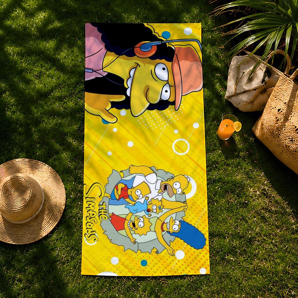 Cartoon T-The S-Simpsons Towel beach towel, quick drying absorbent bath towel for Swim,Gym,Camping,Outdoor