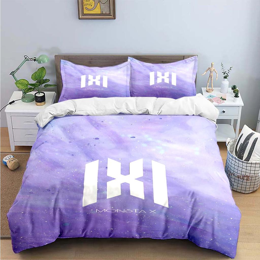 Comforter Fashion K-Pop Singer M-Monstas X Bedding Sets Exquisite Bed Supplies Set Bed Comforter Set Bedding Set Kids Gift