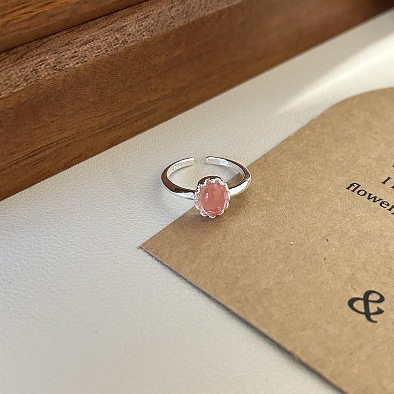 S925 Stylish Silver Ring With Colorful Gemstone Accents And Eyecatching Shape Geometric
