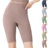 High Waist Running Shorts for Women Quick Dry Sports Shorts Mid-Thigh Length Compression Fitness Yoga Pants with Hidden Pocket