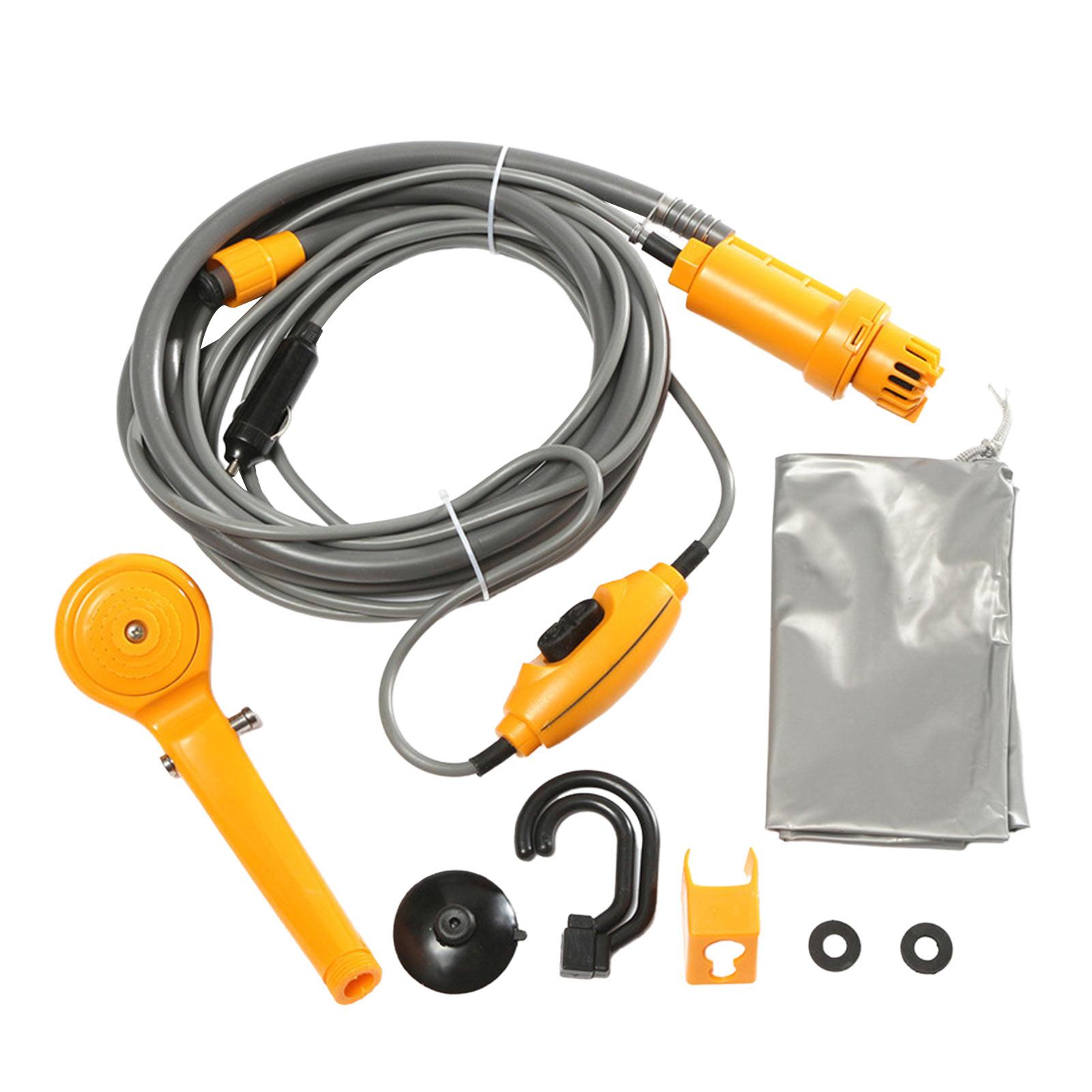 

Portable Shower For Camping 12V Electric Outdoor Camping Showers Water Bag Kit For Travel Car Washing Hiking Flowering Plants жёлтый