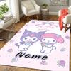 Custom 1Pc Melody Kuromi Flowers Rug Office Carpet Indoor Outdoor Entrance Doormat Nonslip Soft And Comfortable Living Room D2915287
