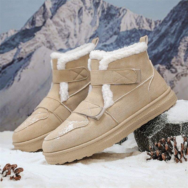 Winter Schneestiefel Herren Fleece Verdickt Thermische Martin Stiefel Herren Casual Kurze Stiefel High Top Wasserdicht Nordost Baumwollschuhe