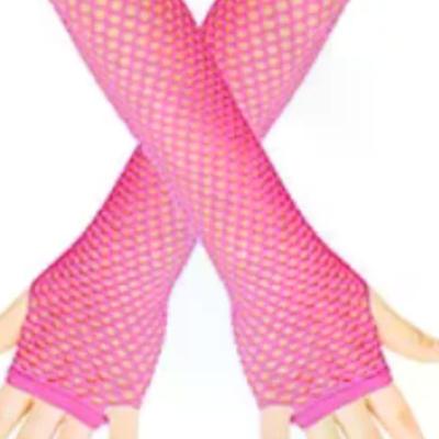 1Pair Womens Long Fishnet Net Gloves Fingerless Mesh Gloves Punk Rock Fancy Night Club Party Arm Warmer Gloves Sexy Gloves