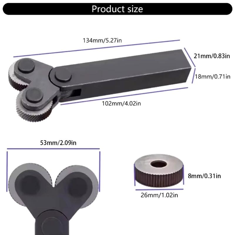Efficient Precise Engineered Knurling Wheel for Consistent Patterns in Metalwork Suitable for Industrial & Personal Use