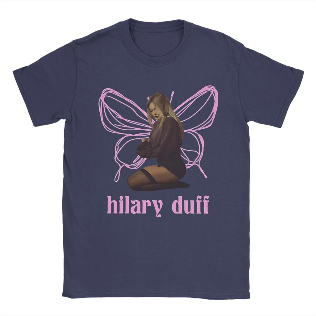 The butterfly Hilary Duff Mature Photo TShirts Unisex  Humor 100 Cotton Tee Shirt Crew Neck Short Sleeve T Shirt Unique Clothes