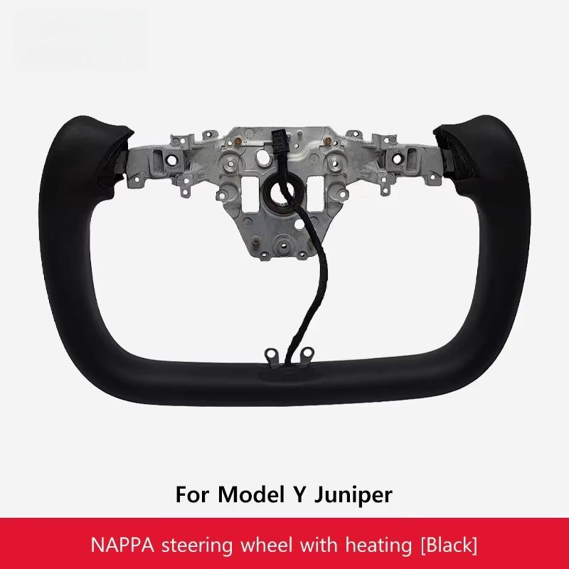 Nappa Leather Heated Steering Wheel Handle for Tesla Model Y Juniper 2025+ Personalized Racing Custom Steering Wheel Accessories
