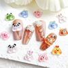 60pcs Cute Cartoon Animal Series Resin Nail Art Charms-Pouty Face Chick Bear,Pig,and Other Animal Decoration for DIY Phone Cases