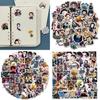Colorful Anime Stickers Set 50pcs Ghost Blade Graffiti Decals For Luggage Skateboard Water Bottle