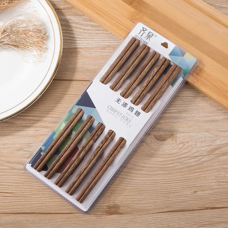 24CM Natural Wooden Chopstick Set 10 Pairs Chopsticks Tableware Healthy Chinese Wooden Chop Sticks Food Stick Kitchen Tableware