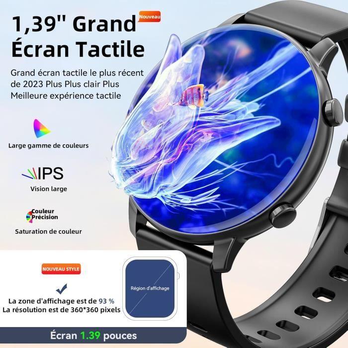 Montre connectée - generic - hwagol - 1.39'' hd - podomètre - ip67 étanche