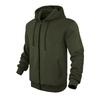 Men'S Winter Zipper Hooded Fleece Sweatshirt With Patch Pocket Casual Jacket