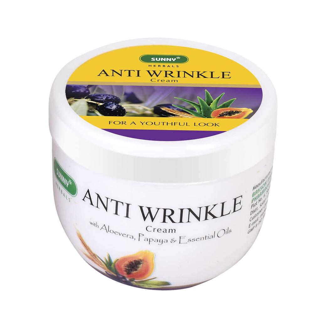 Sunny Herbals Anti-Falten-Creme 50G | Feuchtigkeitsspendende Straffende Hautpflege für Geschmeidige Jugendliche Haut