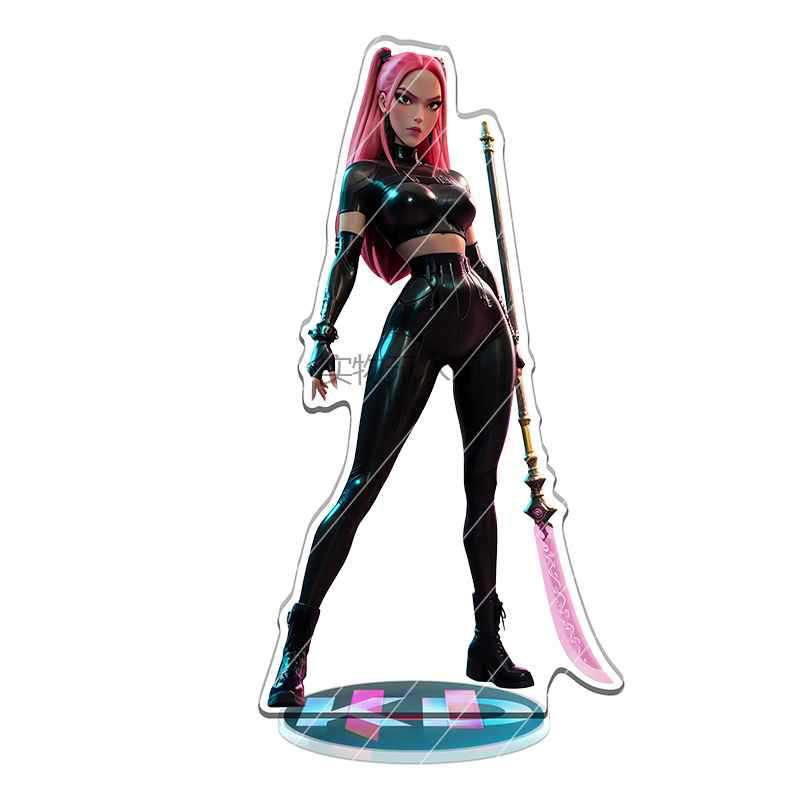 Kawaii K-Pop Demon Hunters Anime Zoe Rumi Mira Saja Boys Superstar Acrylic Surroundings Standing Sign 15Cm Desktop Ornaments