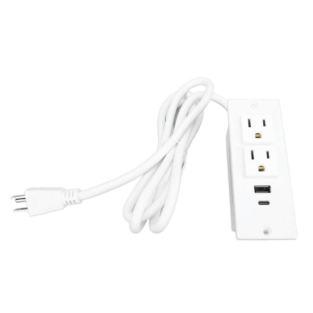 Conference Recessed Power Strip Table Socket Furniture Outlet PD 20W Fast Charging 2 USB Ports 1.5m
