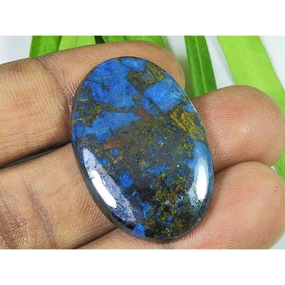 23X35X3MM Natural Shattuckite Oval Cabochon Loose Gemstone for Jewelry 39Cts SK-4465