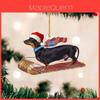 Adorable 2023 New Christmas Dachshund Series Tree Ornament For Home And Car Decor
