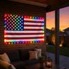 Flaga Amerykańska LED, 3x5 FT Wodoodporna Zewnętrzna Patriotyczna Flaga z Wielokolorowymi Lampkami LED na 4 Lipca, Dzień Pamięci, Dzień Weteranów Dekoracje