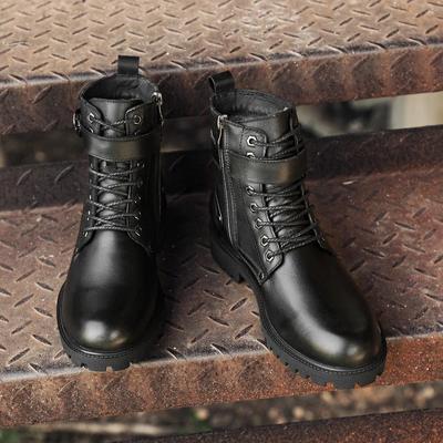 Echt Leder Herenlaarzen Nieuwe Outdoor Werk Casual Laars Hoge Kwaliteit Zwarte Formele Laarzen Voor Mannen Luxe Merk Enkellaars