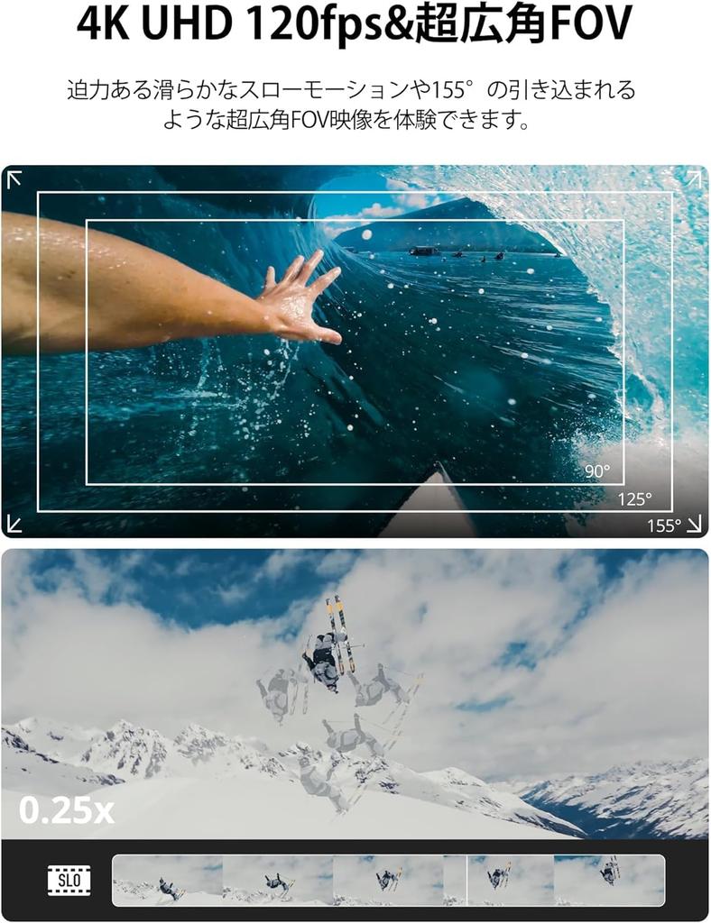 DJI Osmo Action 4 Essential Combo Action Waterproof Action Camera with Amazing M Color and 1770 mAh [Amazon Exclusive] Camera 4K/120fps 1/1.3-inch