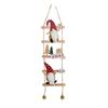 Cartoon Climbing Ladder Santa Claus Pendants with Bells Merry Christmas Decor  Hotel Office Decor