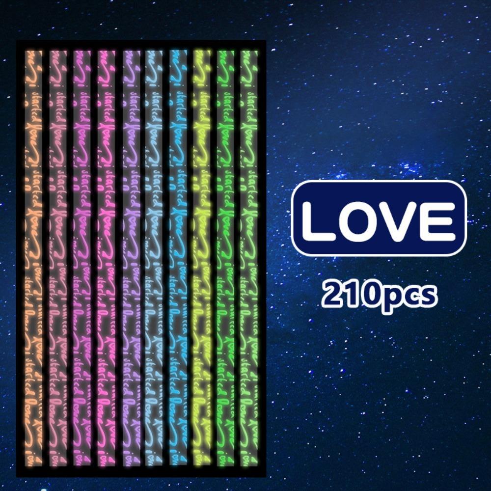 

210pcs Gradient Color Folding Paper Strips DIY Handmade Paper Folding Pentagram Folding Paper Gift LOVE