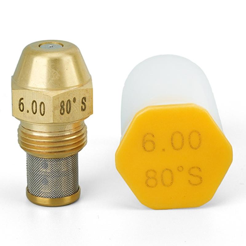 80 Degree Copper Fuels Burners Nozzle With Build In Stainless Steel Filter For Industrial Boilers And Heating Equipment