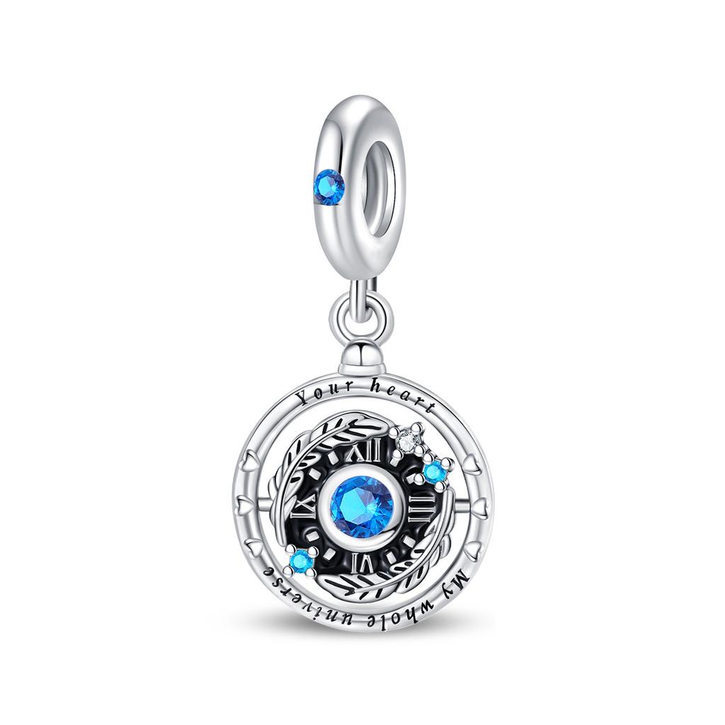 New 925 Silver Plated Time Machine Time Travel Clock Charms Beads Fit 3mm 925 Bracelets DIY Jewelry Birthday Gift