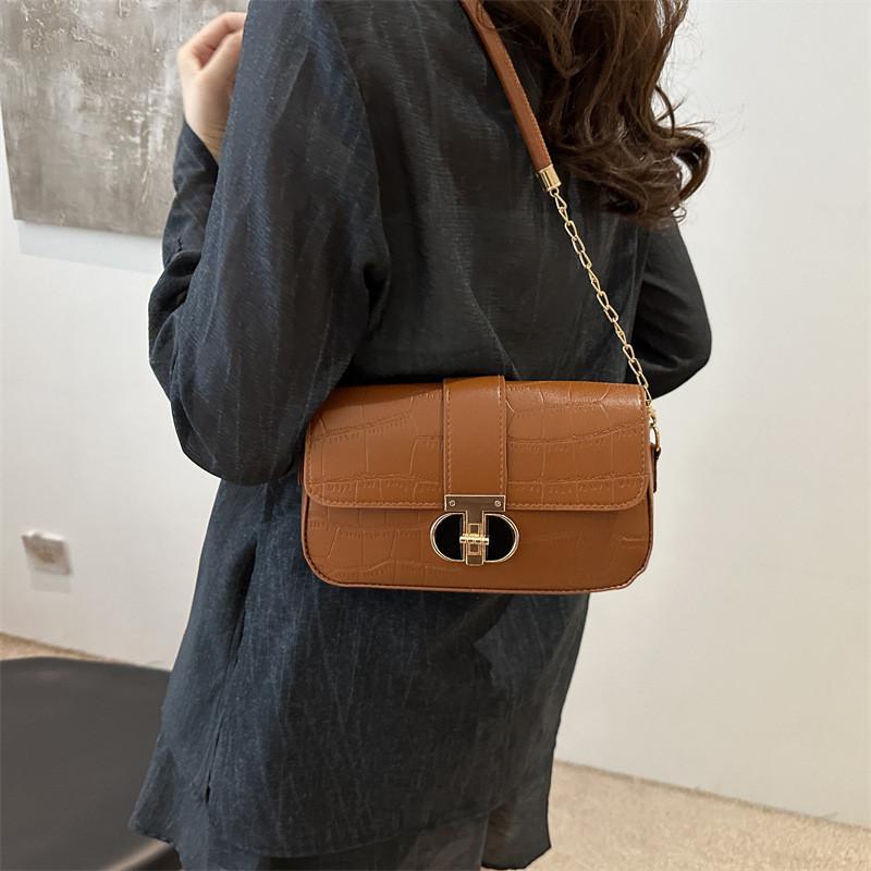 Stylish Pu Leather Small Square Bag Trendy Shoulder Bag Crossbody For Women