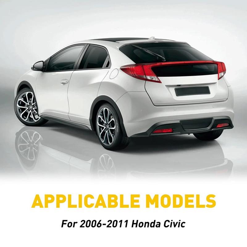 6pcs Door Window Center Middle Column BC Pillar Post Cover Mirror Effect Trim For Honda Civic Sedan 2006-2011