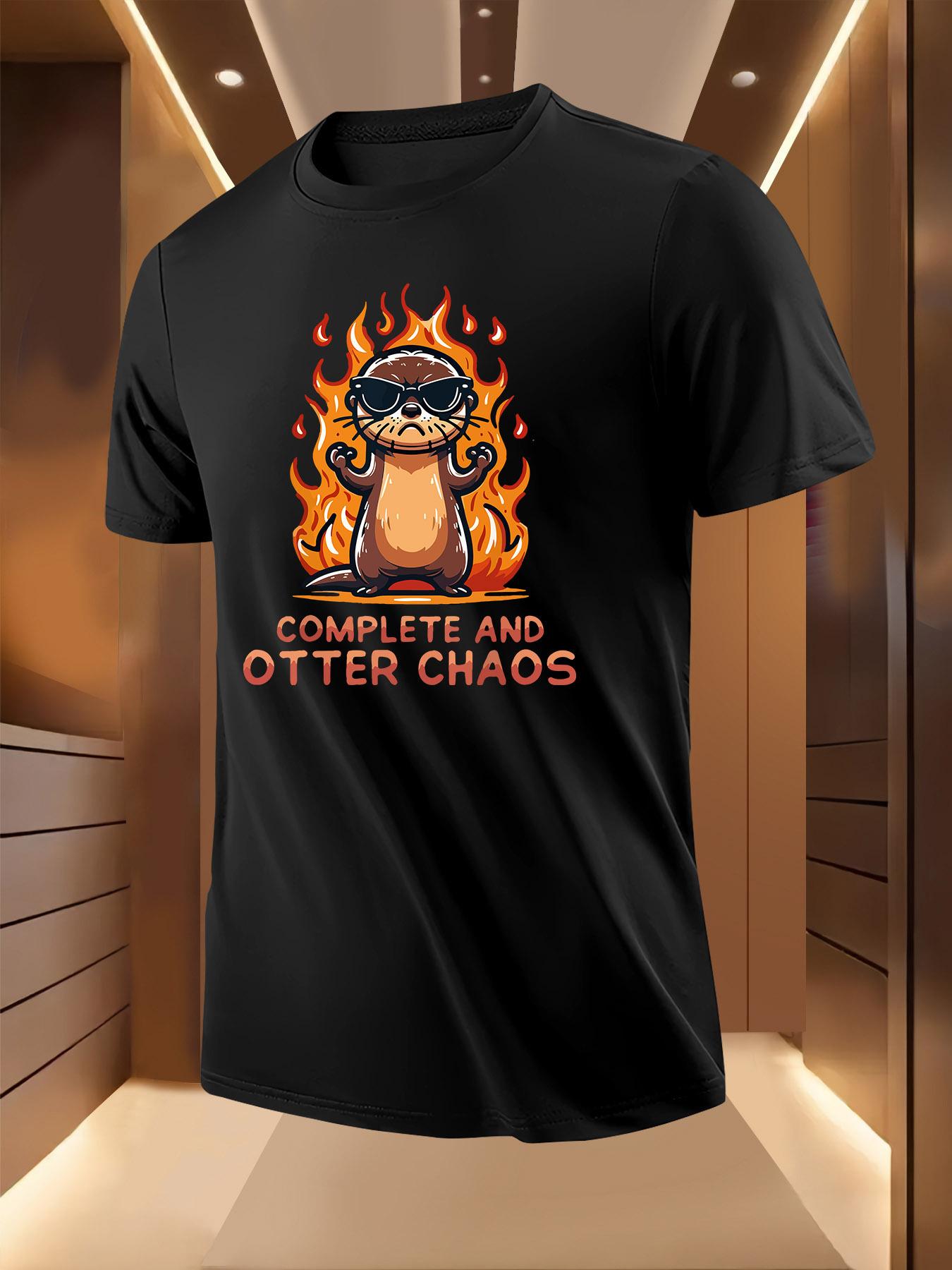 Summer Tshirt with Bold Otter Print XL