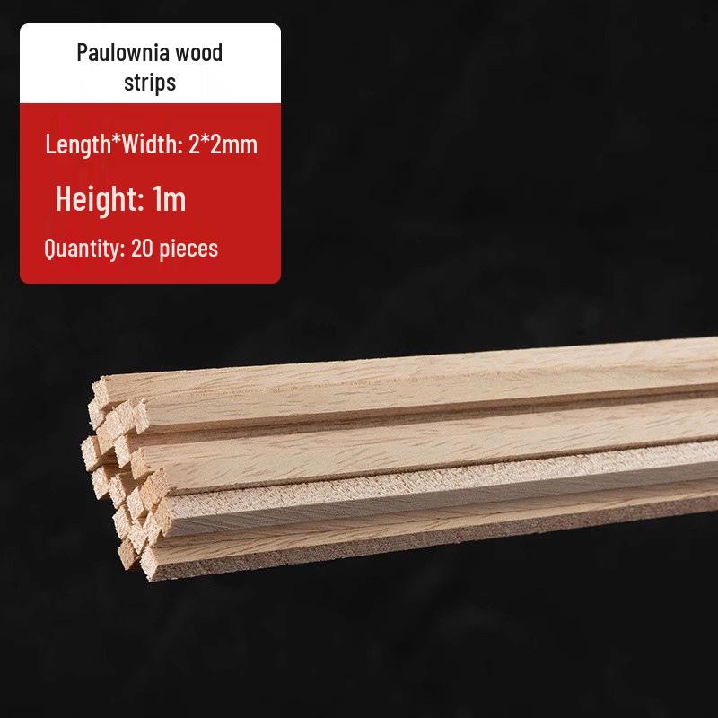 Paulowniahout Strips voor 3D Modelbouw en Blokhut Constructie