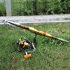 Travel Fishing Rod Combos1.8M-3.6M Carbon Fiber Telescopic Fishing Rod 13 1BB Spinning Reel Full Kit