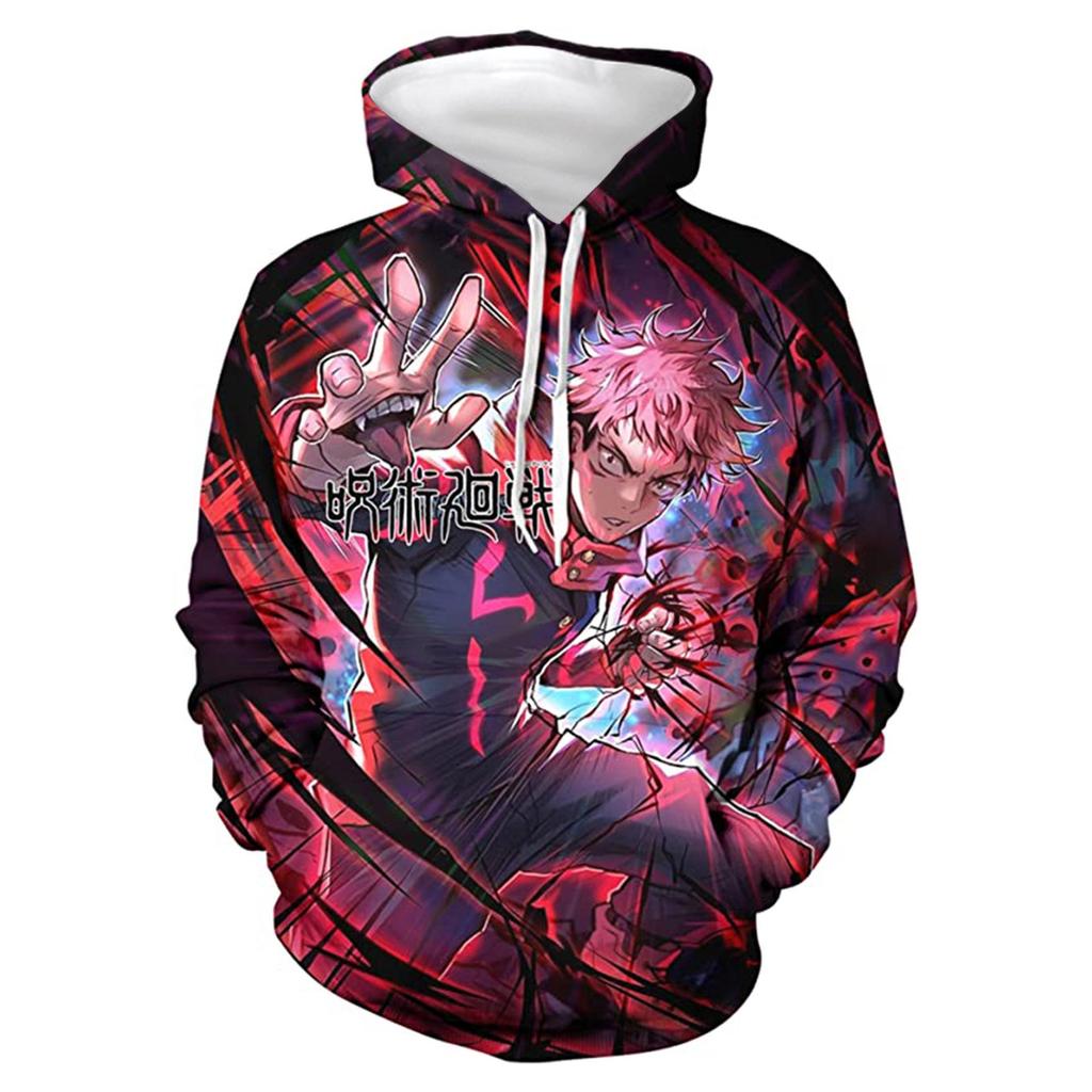 Jujutsu Kaisen 3D Print Anime Men's Hooded Sweatshirt
