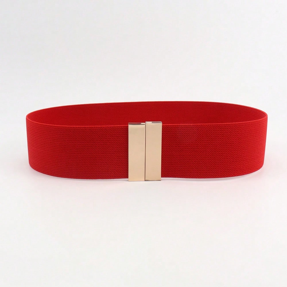 Elastische Brede Riem Dames Veelzijdige Jurk Mode Riem Eenvoudig 75CM rood