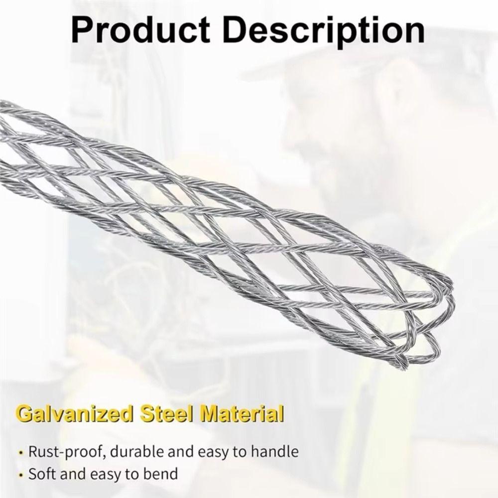 Galvanized Metal Cable Pulling Socks Steel Mesh Mesh Puller Grips Cable Puller Accessories Parts