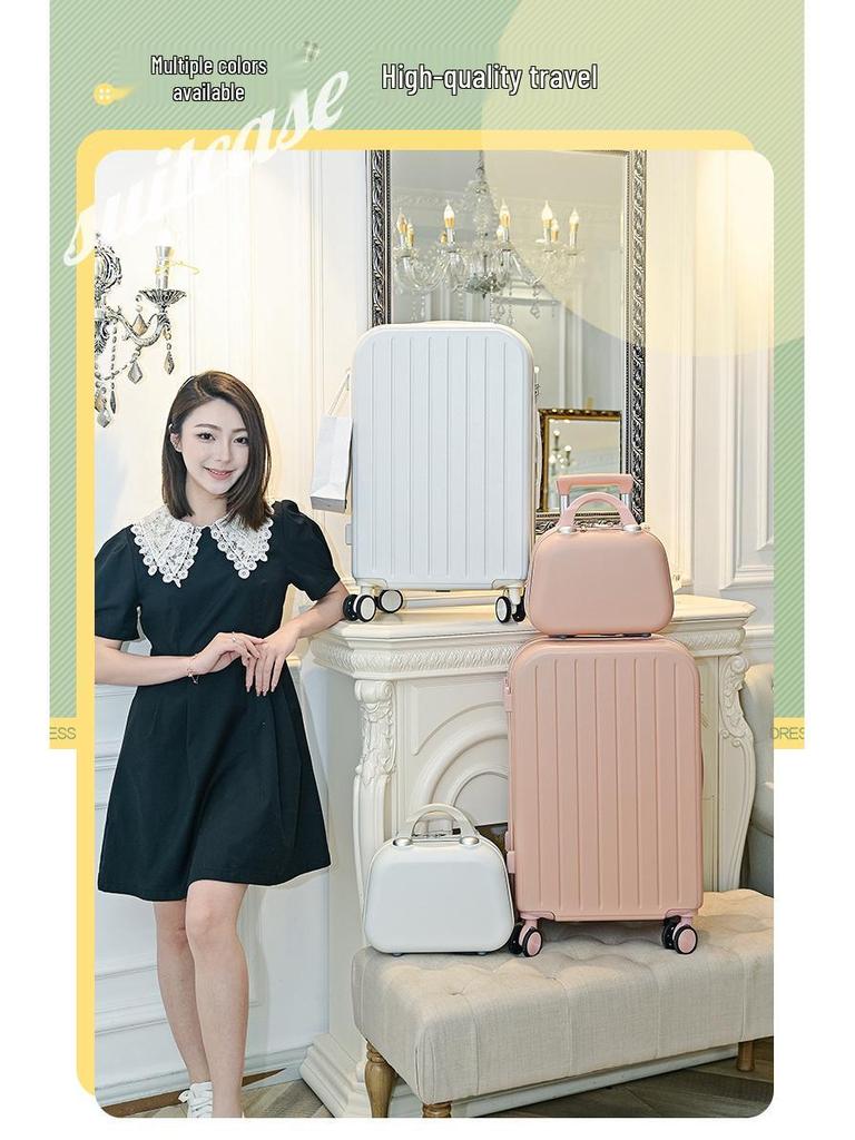 Durable 20-inch Women's & 24-inch Men's Trolley Suitcase: Stylish, Drop-Resistant Travel Luggage for Students