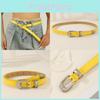 Simple Color Solid Metal Buckle Decoration Women Casual Belt For Use Daily