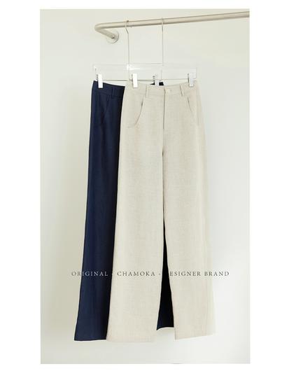 Women's 2026 Summer Linen Pants - Loose, Comfortable, Wide-Leg, Extended Length