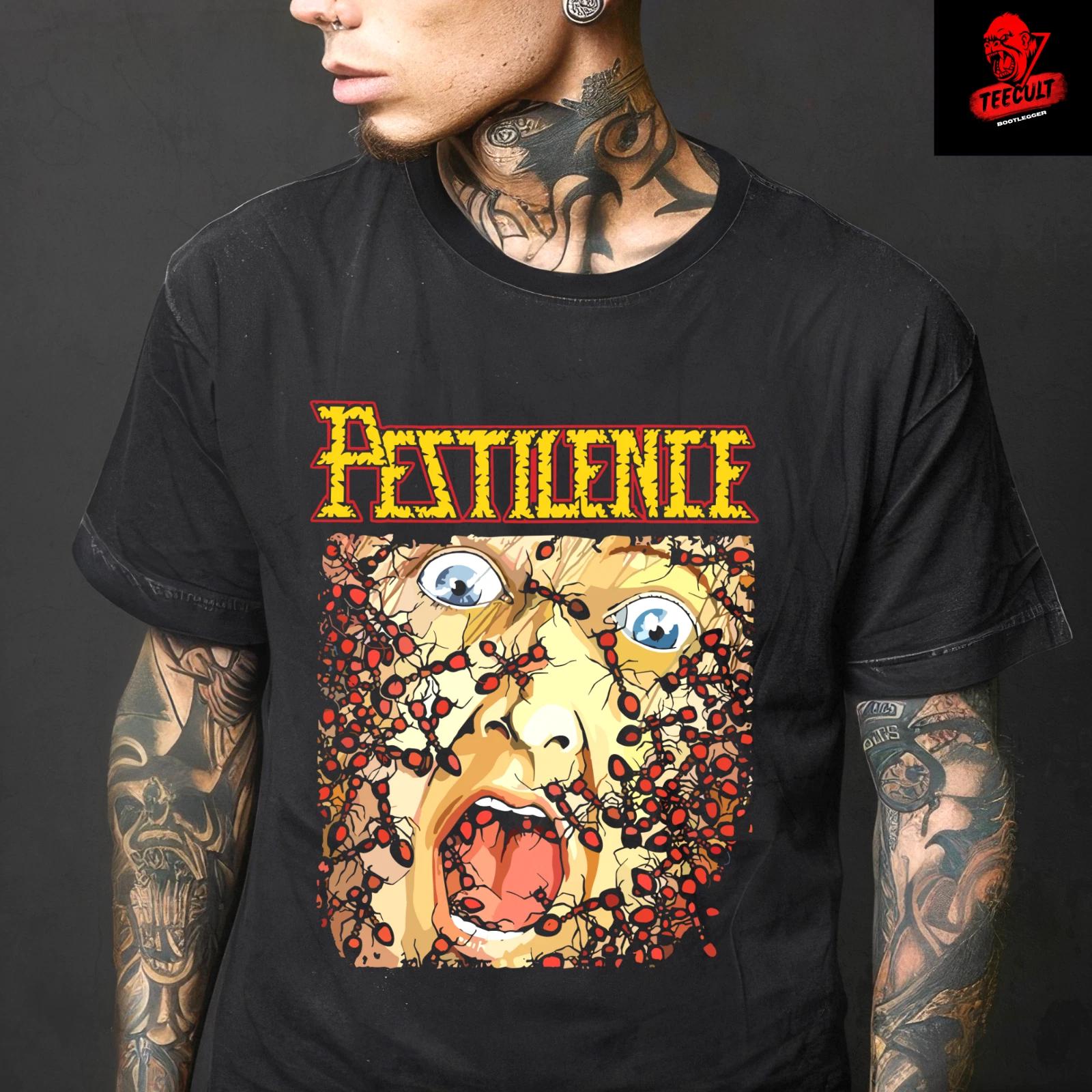 Men s and Women s T-shirts Pestilence Dutch Metal Rock Band Unisex Heavy Cotton M