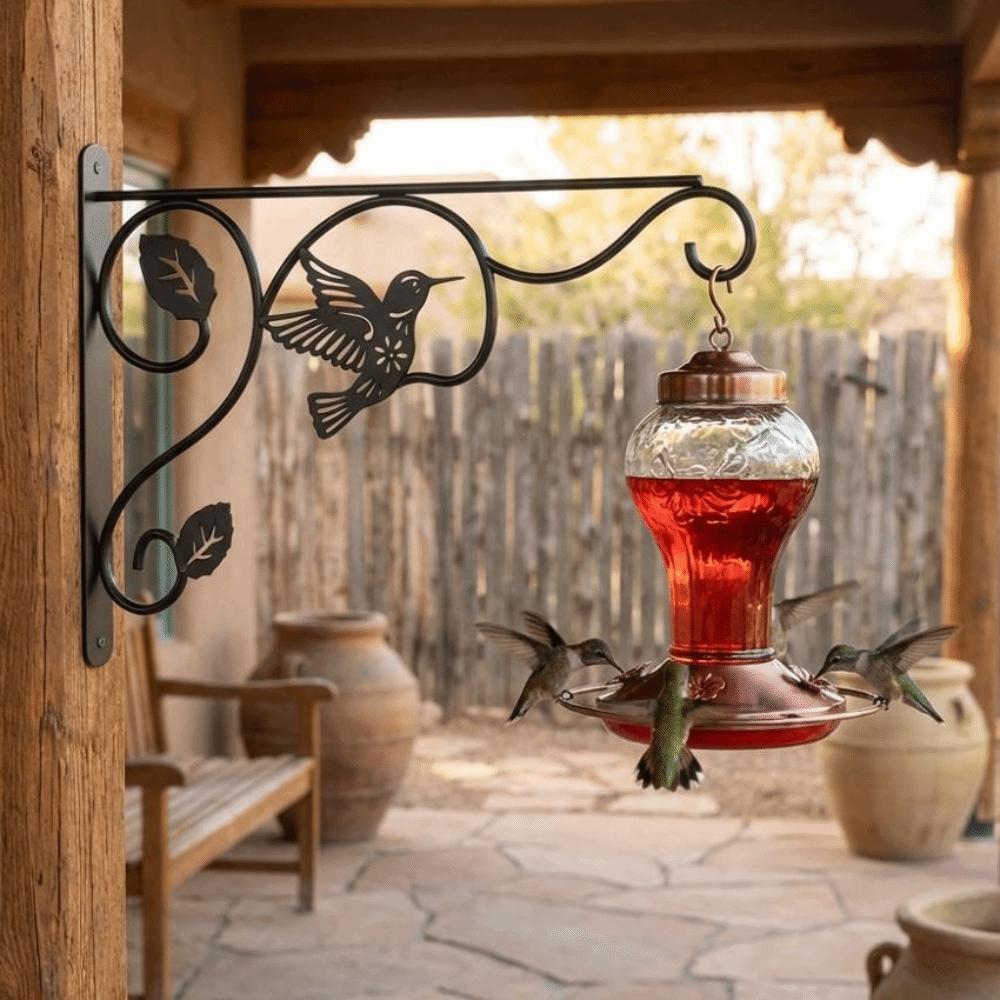 Sturdy Metal Wall Plant Hooks Heavy Duty Hanging Bracket Feeding Bird Rack Indoor Outdoor