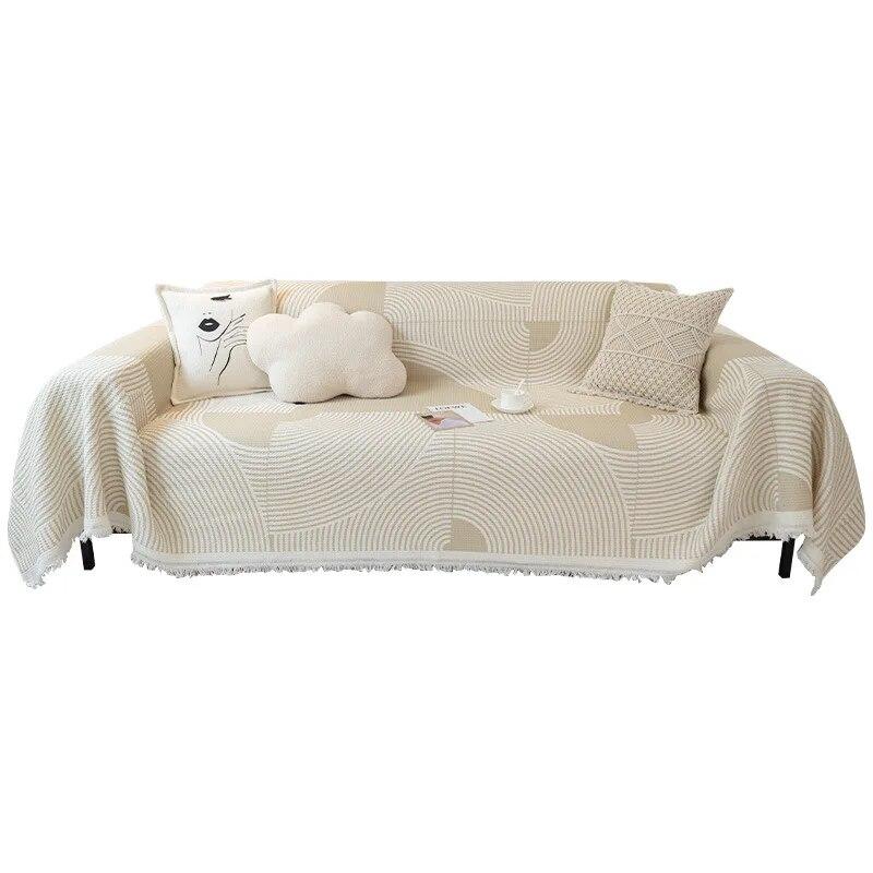 Sofa Knitted Blanket Nordic Simple Solid Color Cotton Thread Sofa Protective Cover Bedspread Leisure Tapestry Picnic Blanket