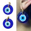 2 Pcs Retro Acrylic Eye Round Earrings Devil's Eye Earrings Turkish Blue Eye Stud Earrings Women Girls Ear Jewelry