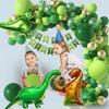 119 Stück Jurassic World Dinosaurier Grün Dschungel Themen Ballonbogen Geburtstagsfeier Set