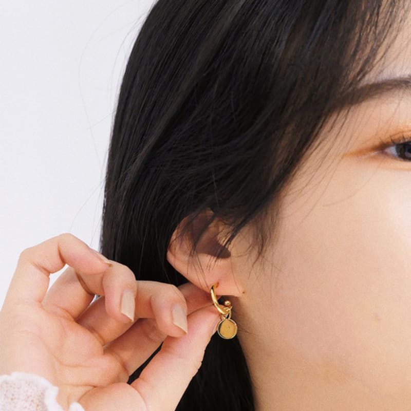 

ALLJEWELRIZE HIDDEN FRESHNESS EARRINGS_gold (LEMON) ONE (single item)
