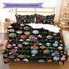 Super Mario 3pcs Bedding Set, Digital Printed Duvet Cover, No Insert, Children's Gift, Multi-Size -HYQ90