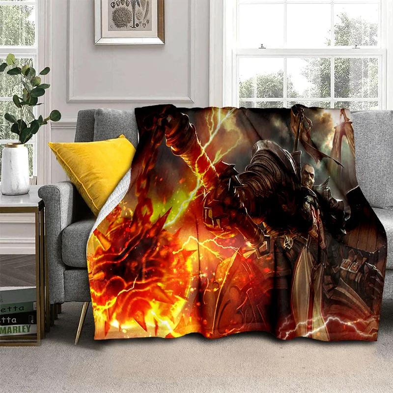 Classics Diablo Game Gamer Cartoon Blanket,Soft Throw Blanket for Home Bedroom Bed Sofa Picnic Travel Office Cover Blanket Kids