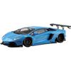 AOSHIMA 1/24 Liberty Walk Series No.17 LB Works Lamborghini Aventador Ver.1 Plastic Model Kit, Sky Blue (20x10x6cm)